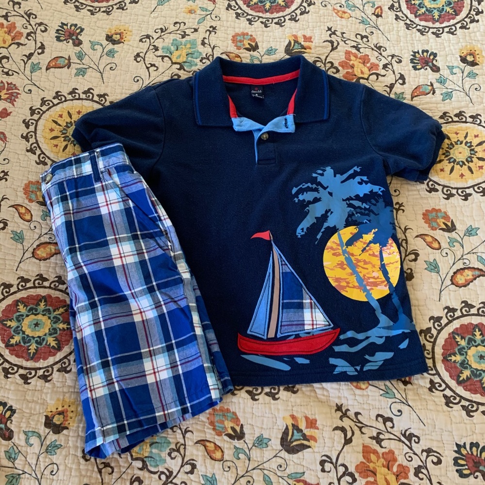 🔴 *5 for $20 Sale* Boys Class Club polo and shorts set size 6
